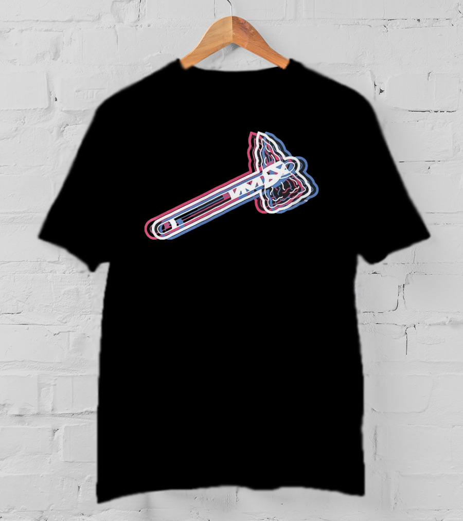 Atlanta Braves 2026 Glitch MLB Tomahawk T-Shirt