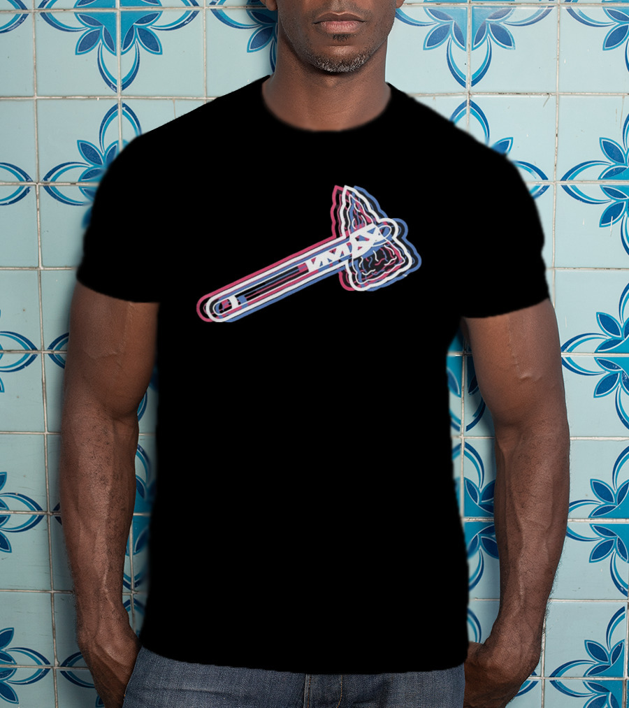 Atlanta Braves 2026 Glitch MLB Tomahawk T-Shirt