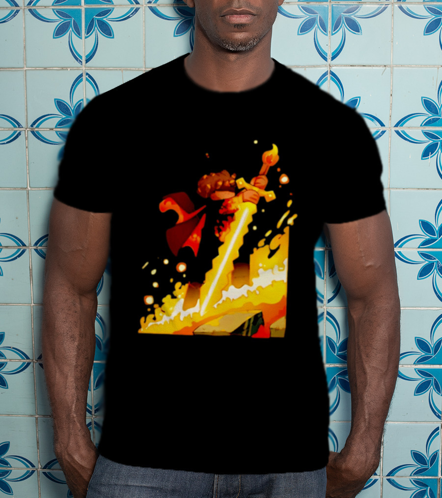 FlameFrags Sword Gaming Fantasy Adventure Warrior T-Shirt