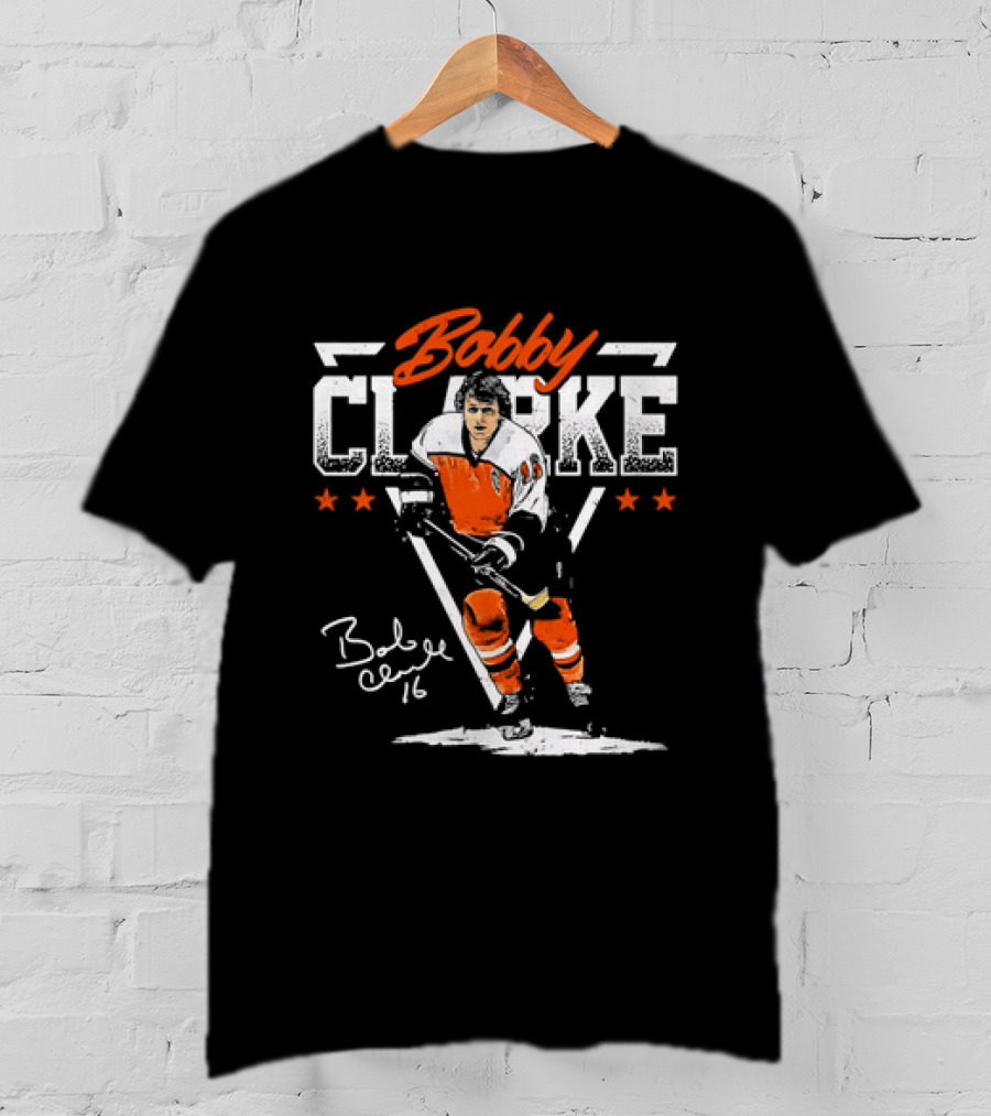 Bobby Clarke 16 Philadelphia Flyers Hockey Legend T-Shirt