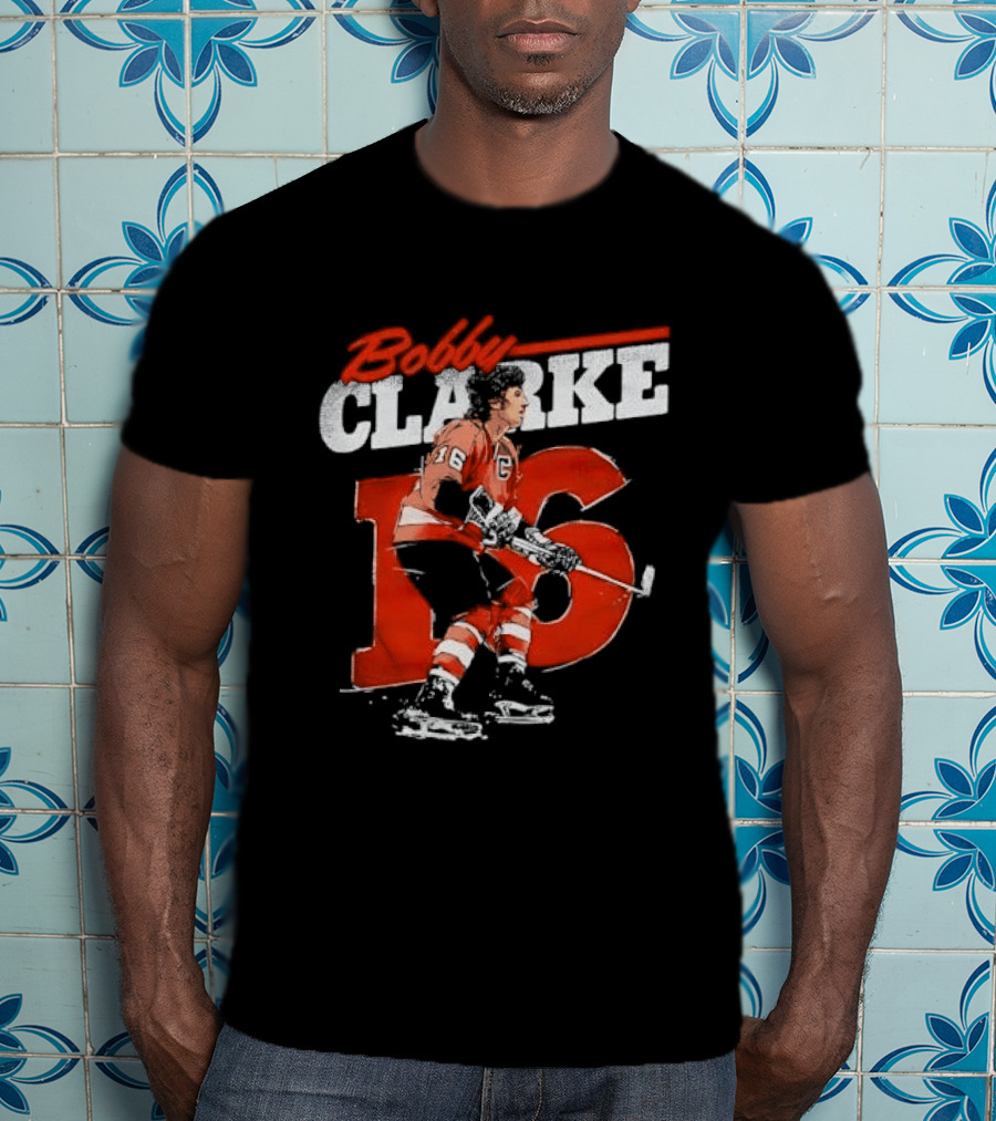 Bobby Clarke 16 Philadelphia Flyers Ice Hockey Legend T-Shirt