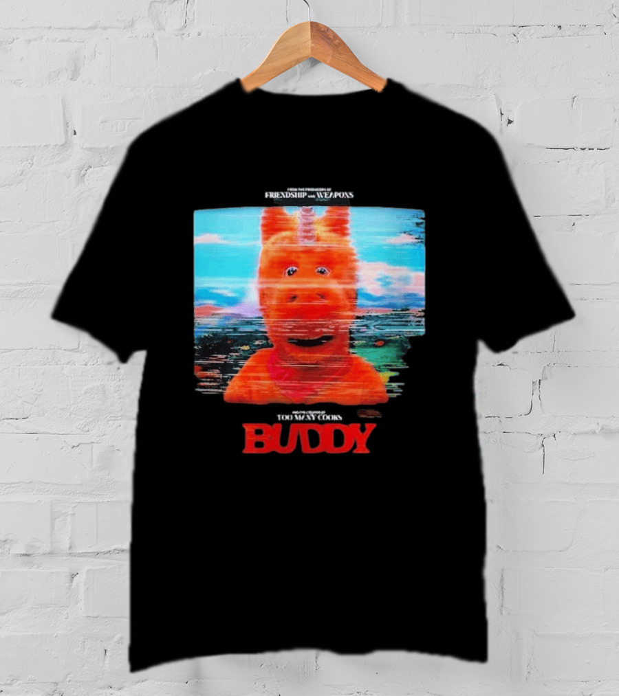 Buddy Unicorn Friendship And Weapons Movie Premiere August 28 2026 T-Shirt