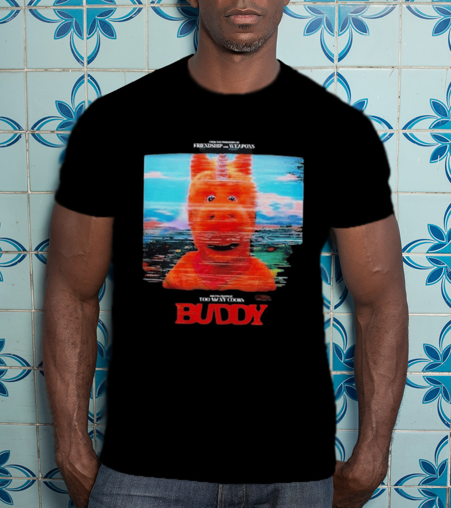 Buddy Unicorn Friendship And Weapons Movie Premiere August 28 2026 T-Shirt