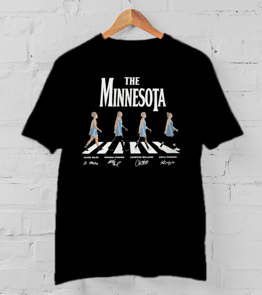 The Minnesota Kayla McBride Williams Howard Miles Abbey Road Basketball Signatures T-Shirt