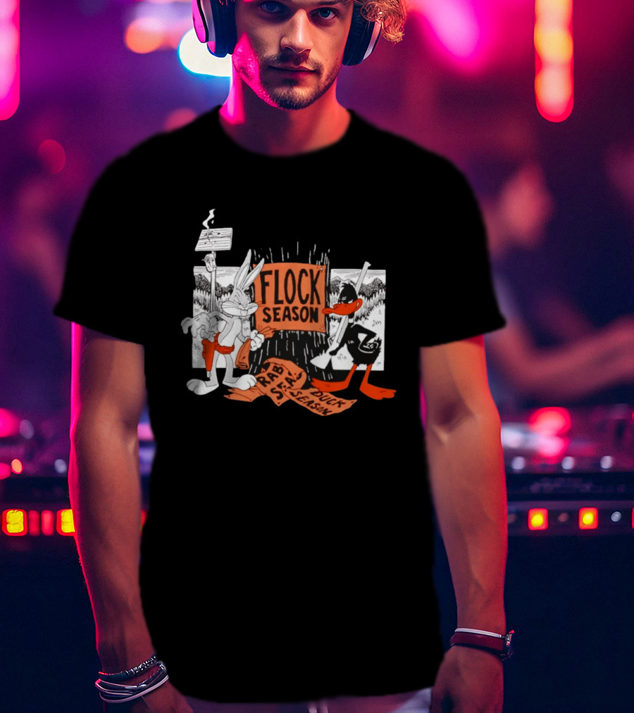 Bugs Bunny Daffy Duck Flock Season Looney Tunes Rabbit Season Duck Season T-Shirt