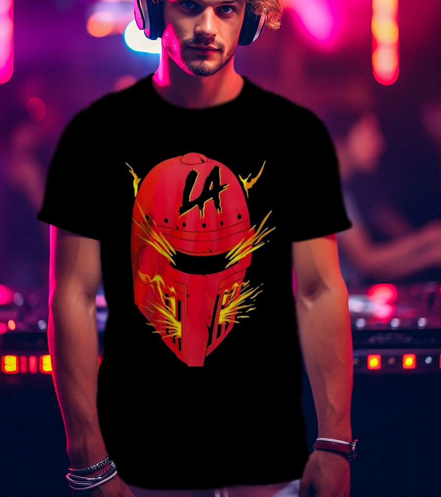 LA Flaming Knight Helmet Los Angeles Sports Blaze T-Shirt