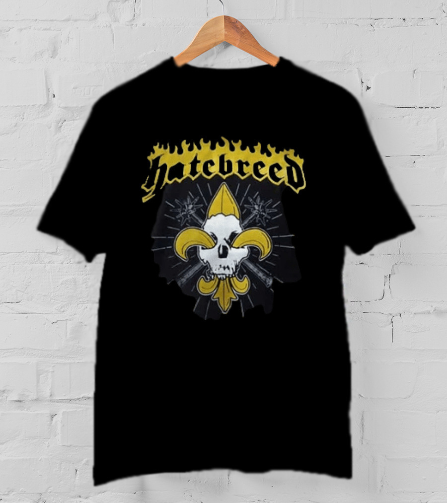 Hatebreed Summer Slaughter Tour 2026 New Orleans Tipitina's Uptown July 9 Fleur De Lis Skull T-Shirt