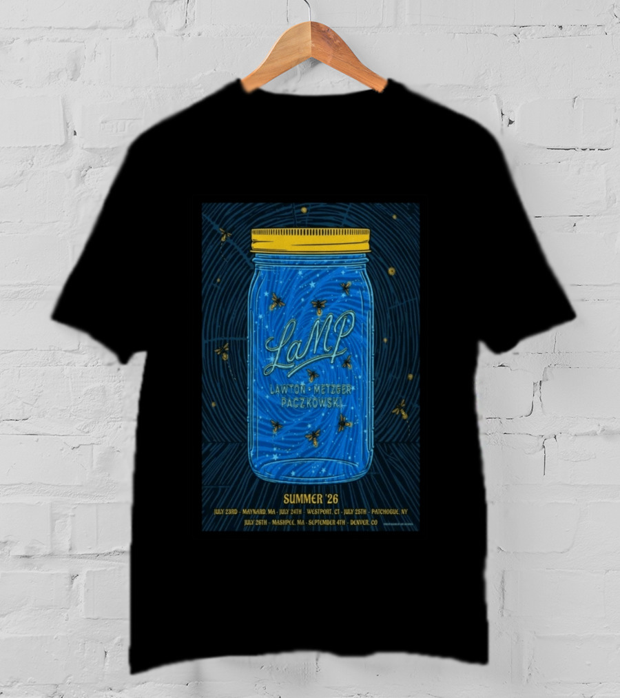 LAMP Summer '26 Tour Lawton Metzger Paczkowski With Fireflies And Dates T-Shirt