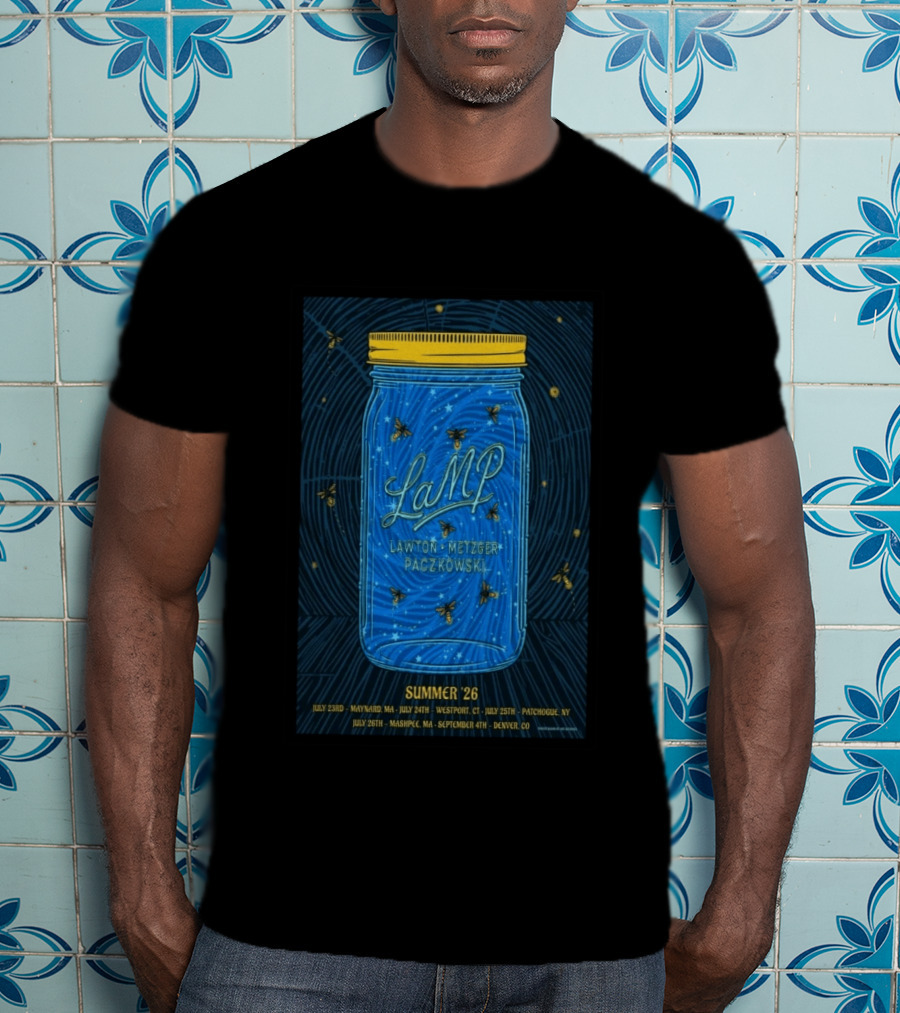LAMP Summer '26 Tour Lawton Metzger Paczkowski With Fireflies And Dates T-Shirt