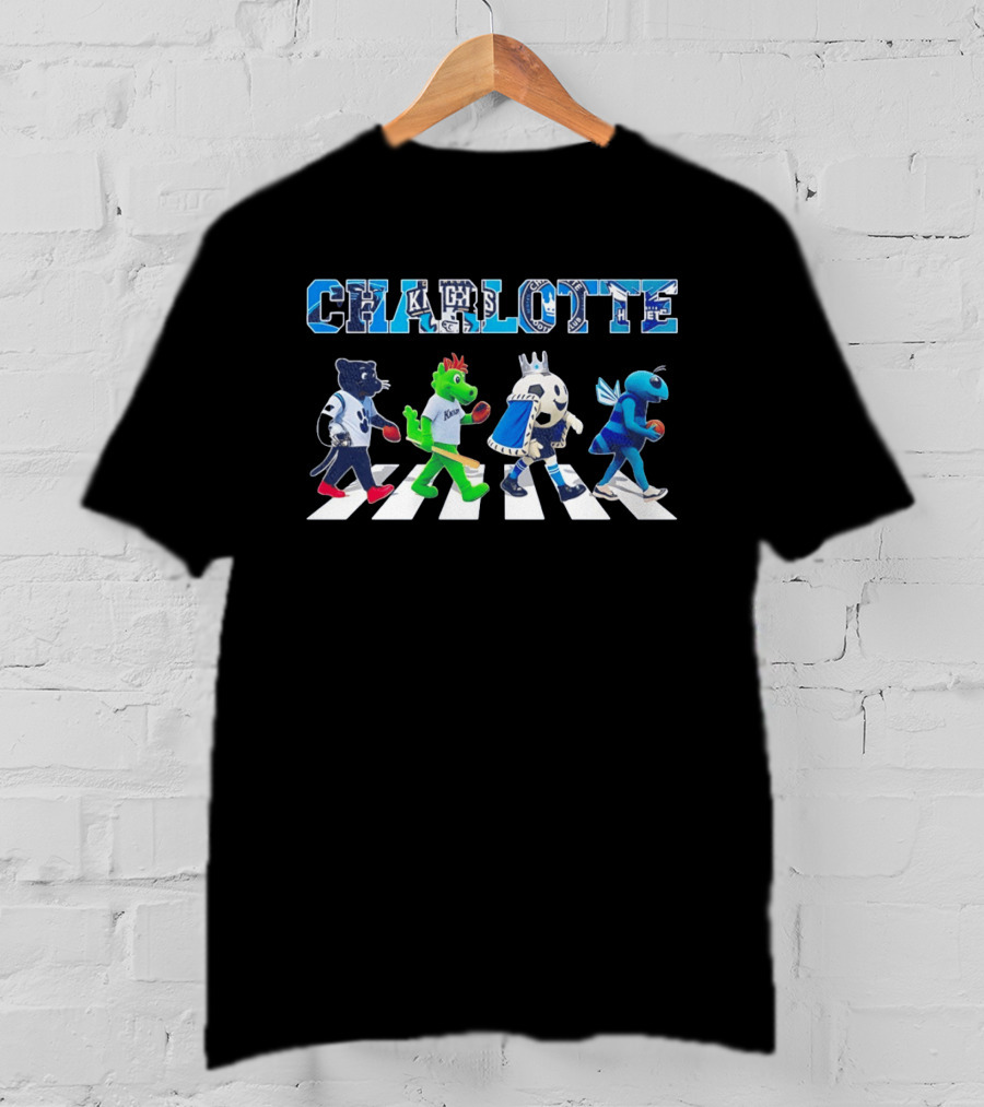 Charlotte Knight Hornet Abbey Road Sports Mascots T-Shirt