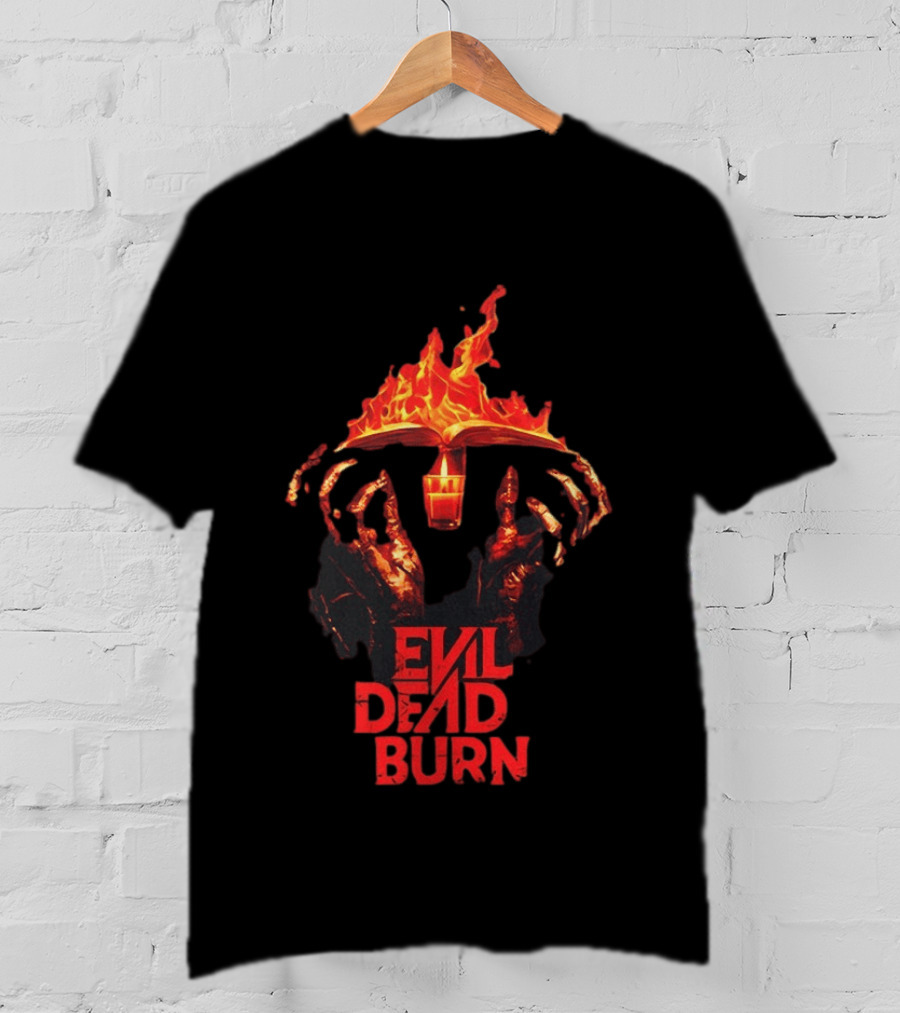 Evil Dead Burn Flaming Book Horror Visuals T-Shirt