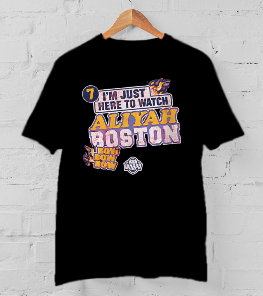 I'm Just Here To Aliyah Boston WNBA Bow Bow Bow 7 T-Shirt