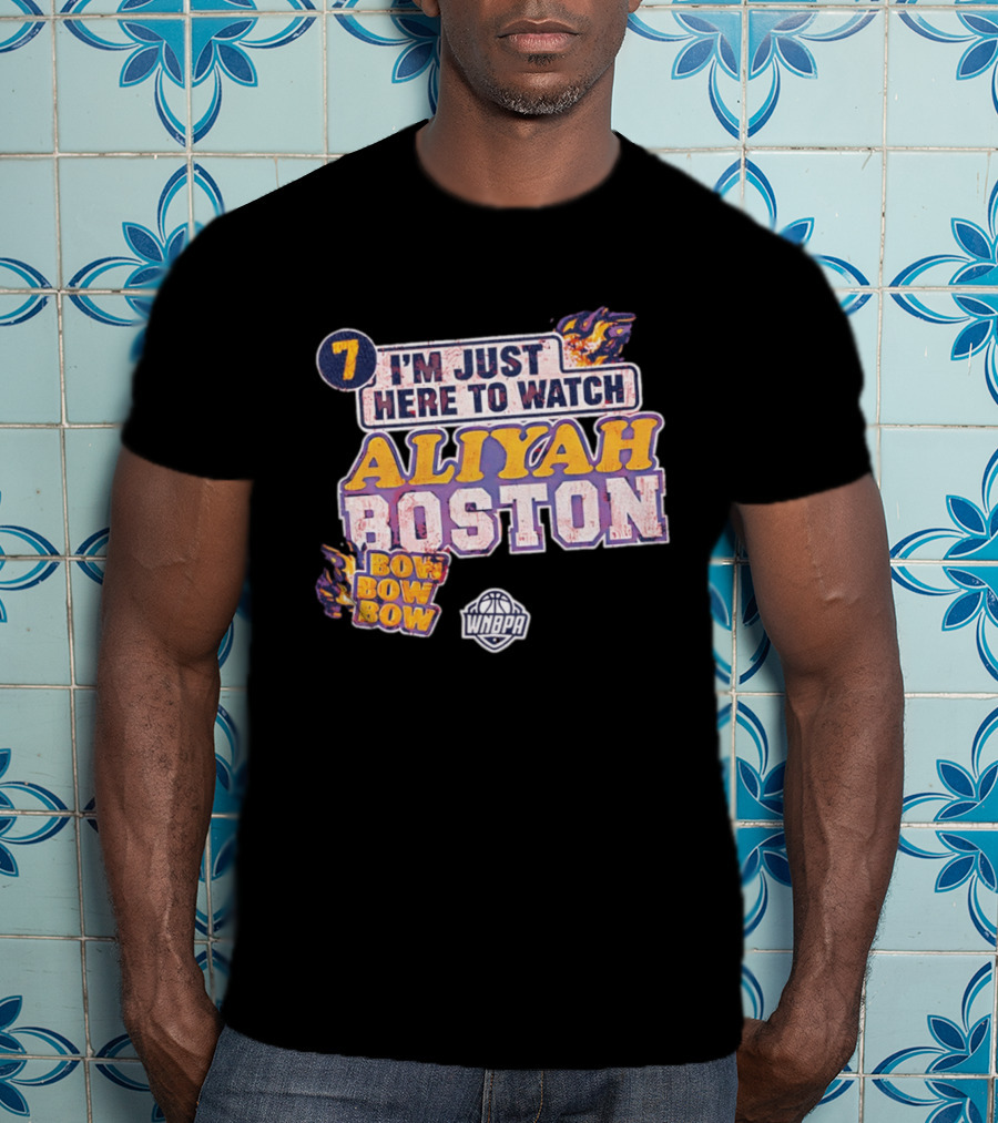 I'm Just Here To Aliyah Boston WNBA Bow Bow Bow 7 T-Shirt