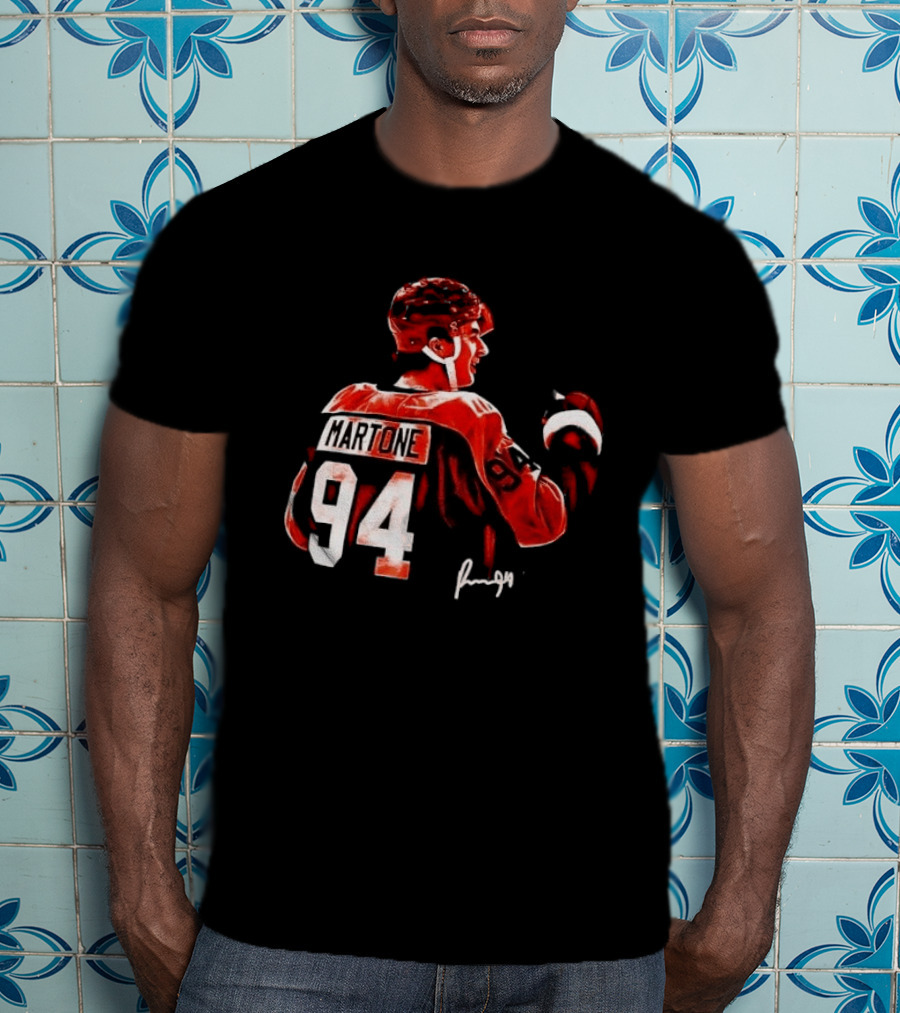 Martone 94 Hockey Player Jersey Design Rugged T-Shirt