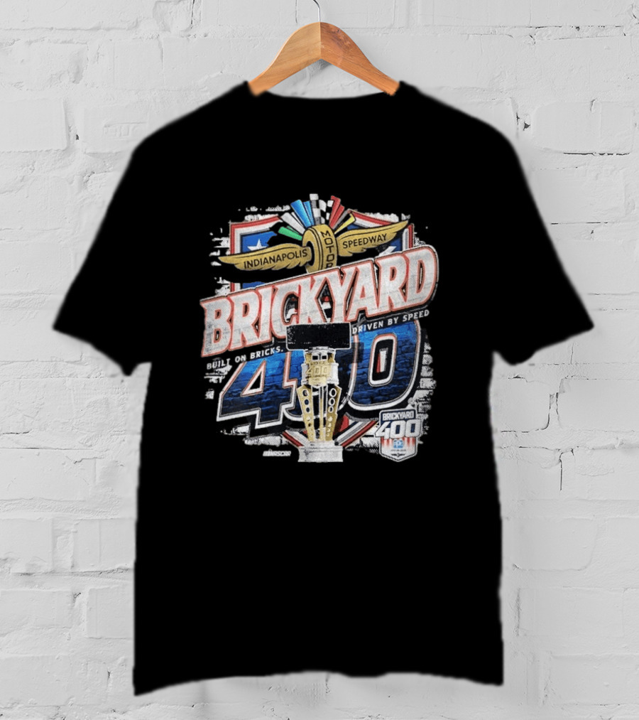 Indianapolis Motor Speedway Brickyard 400 Built On Bricks Driven By Speed NASCAR T-Shirt