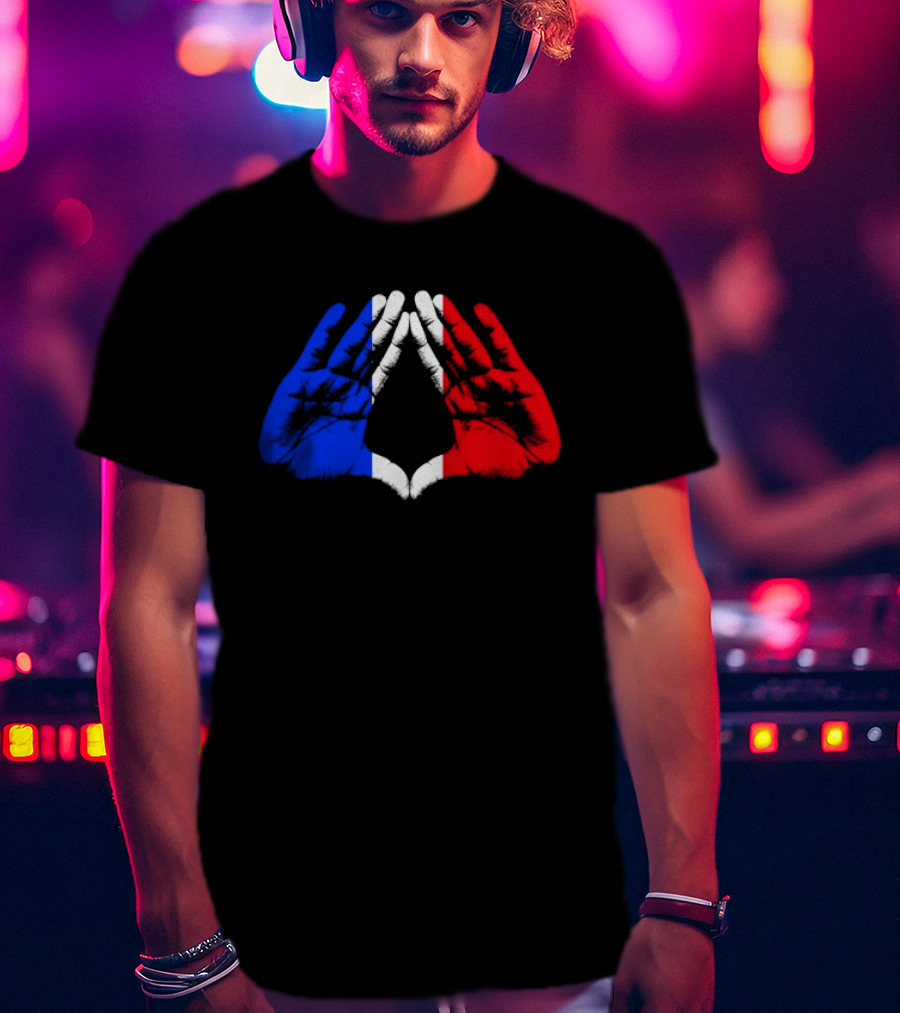 Reasonable Doubt 30th Anniversary Paris Tour French Flag Hands Icon J Z30 T-Shirt