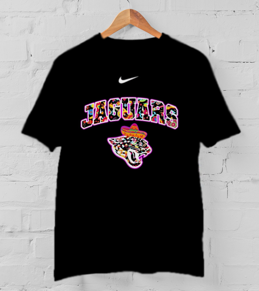 Nike Jaguars Sombrero Fiesta Colorful T-Shirt