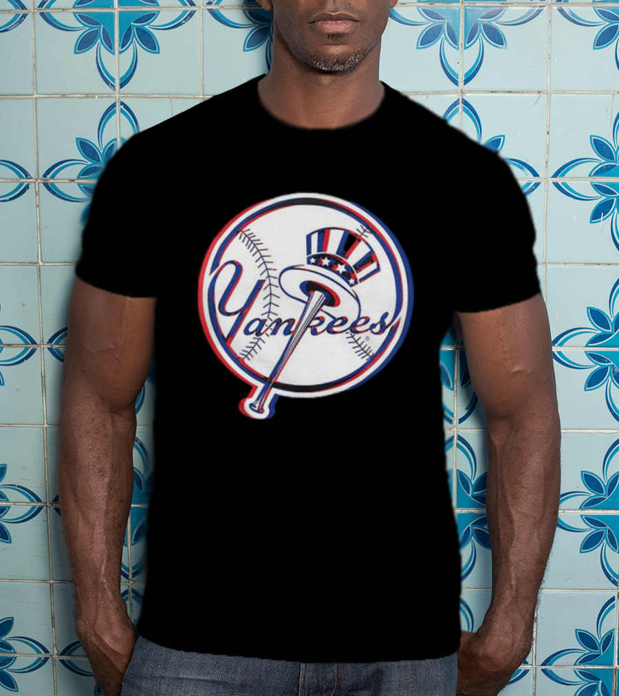 New York Yankees MLB 2026 Glitch Yankees Baseball T-Shirt