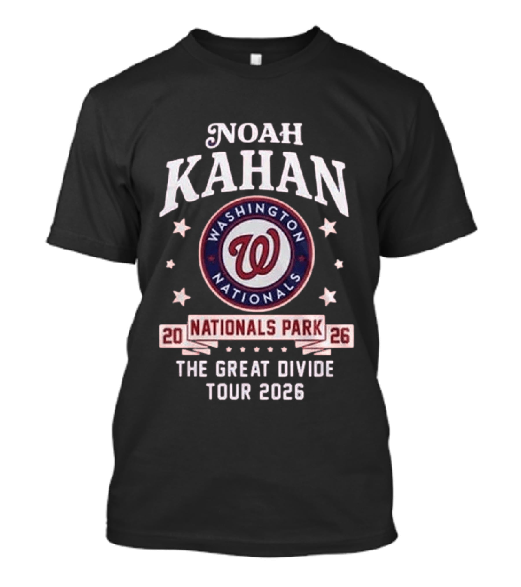 Noah Kahan Washington Nationals Park The Great Divide Tour 2026 T-Shirt