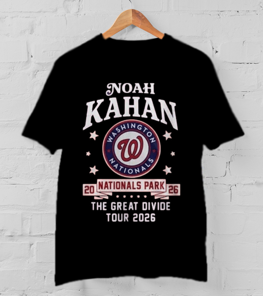 Noah Kahan Washington Nationals Park The Great Divide Tour 2026 T-Shirt