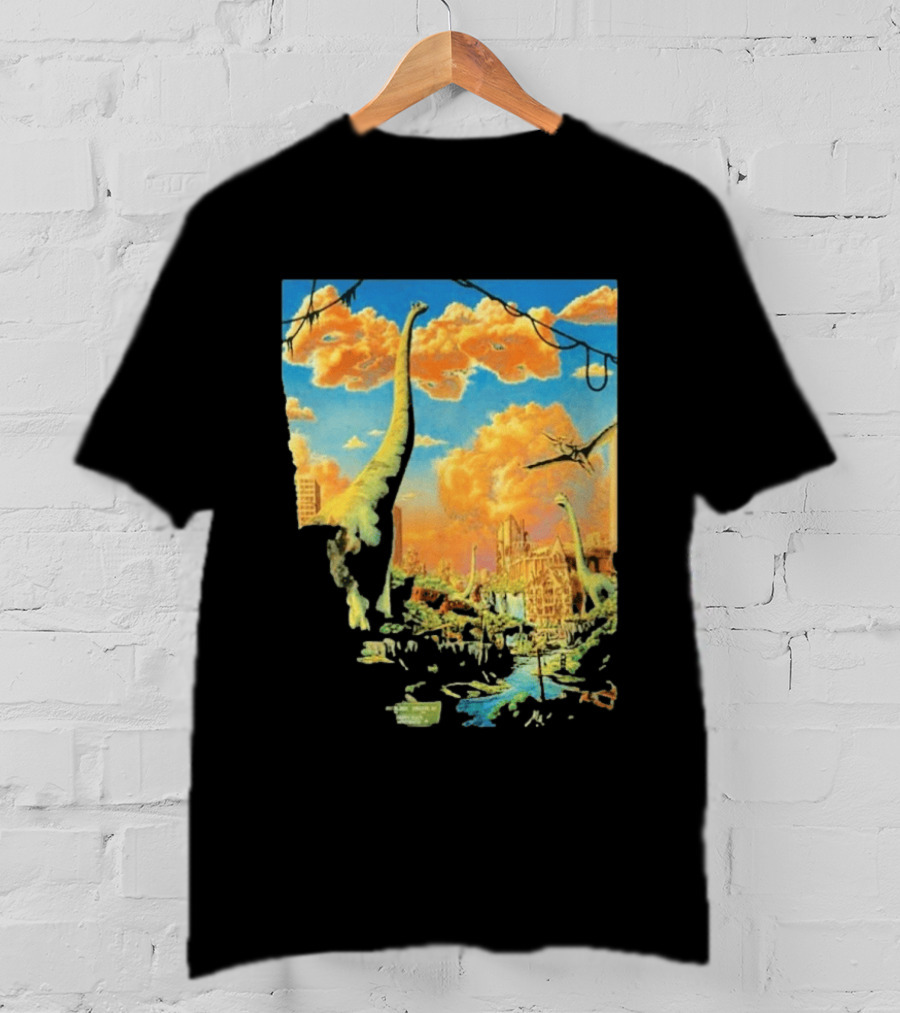 Phish Syracuse NY July 21 2026 St Joseph Health Amphitheatre Dinosaur Cityscape T-Shirt