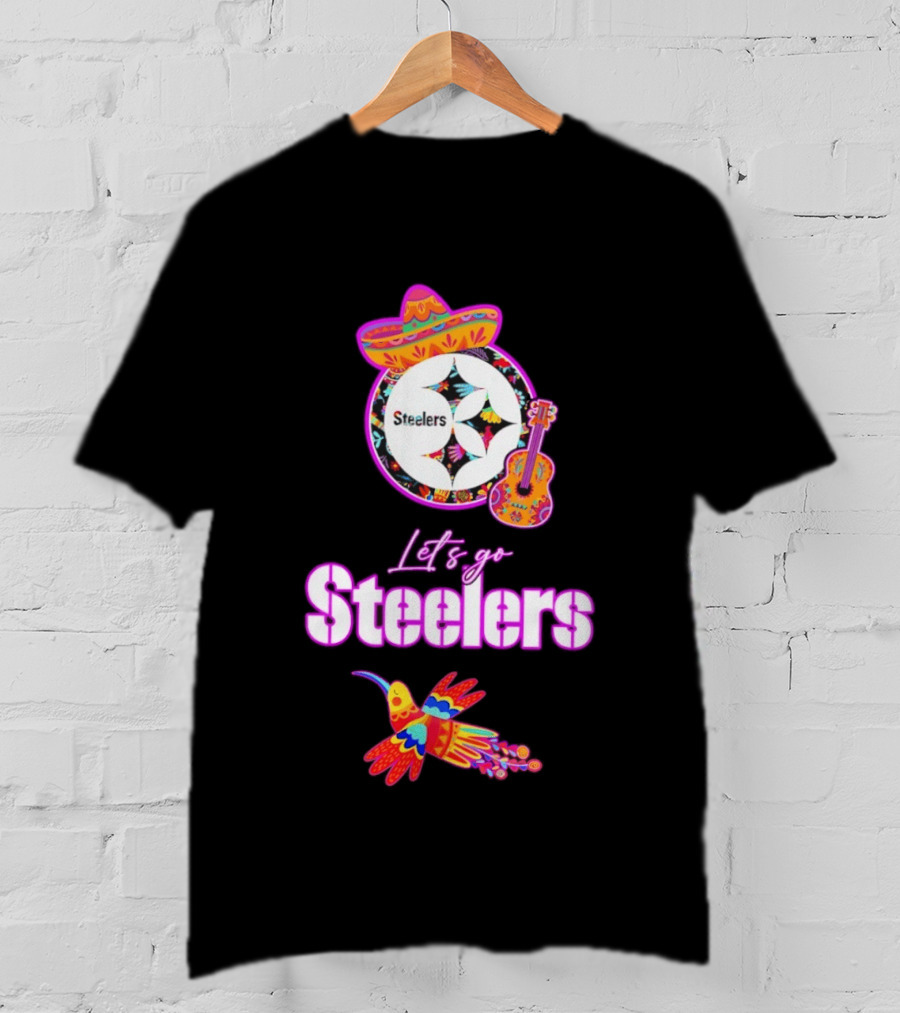 Pittsburgh Steelers Let's Go Fiesta Mexican Folk Hispanic Heritage T-Shirt