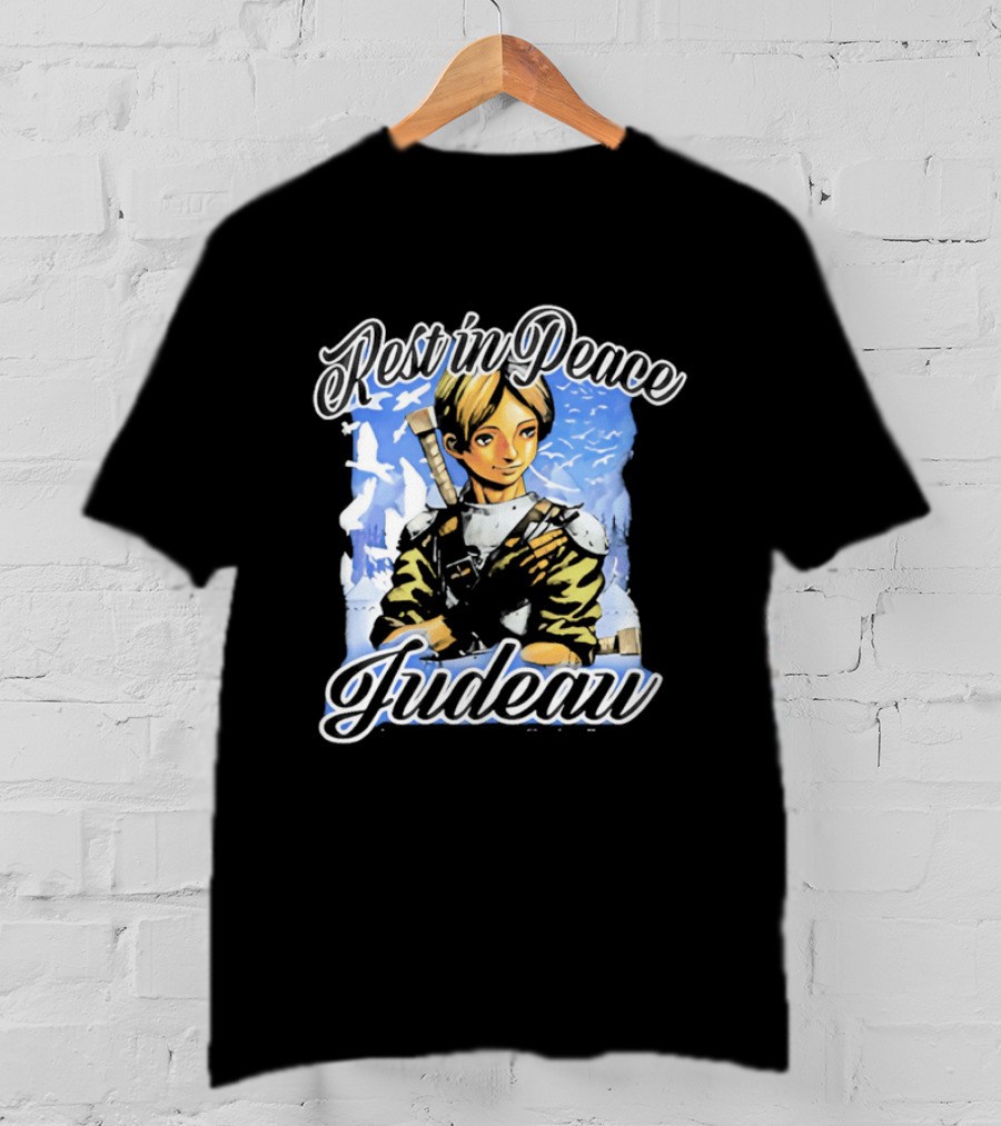 Rest In Peace Judeau Berserk Remembrance With Sword And Birds T-Shirt