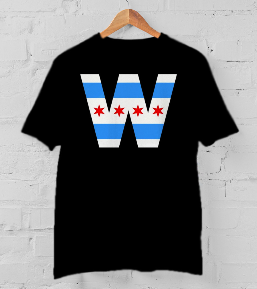 The W Chicago Cubs MLB Baseball 2026 Flag T-Shirt
