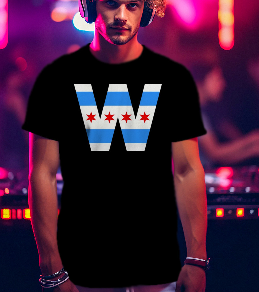 The W Chicago Cubs MLB Baseball 2026 Flag T-Shirt