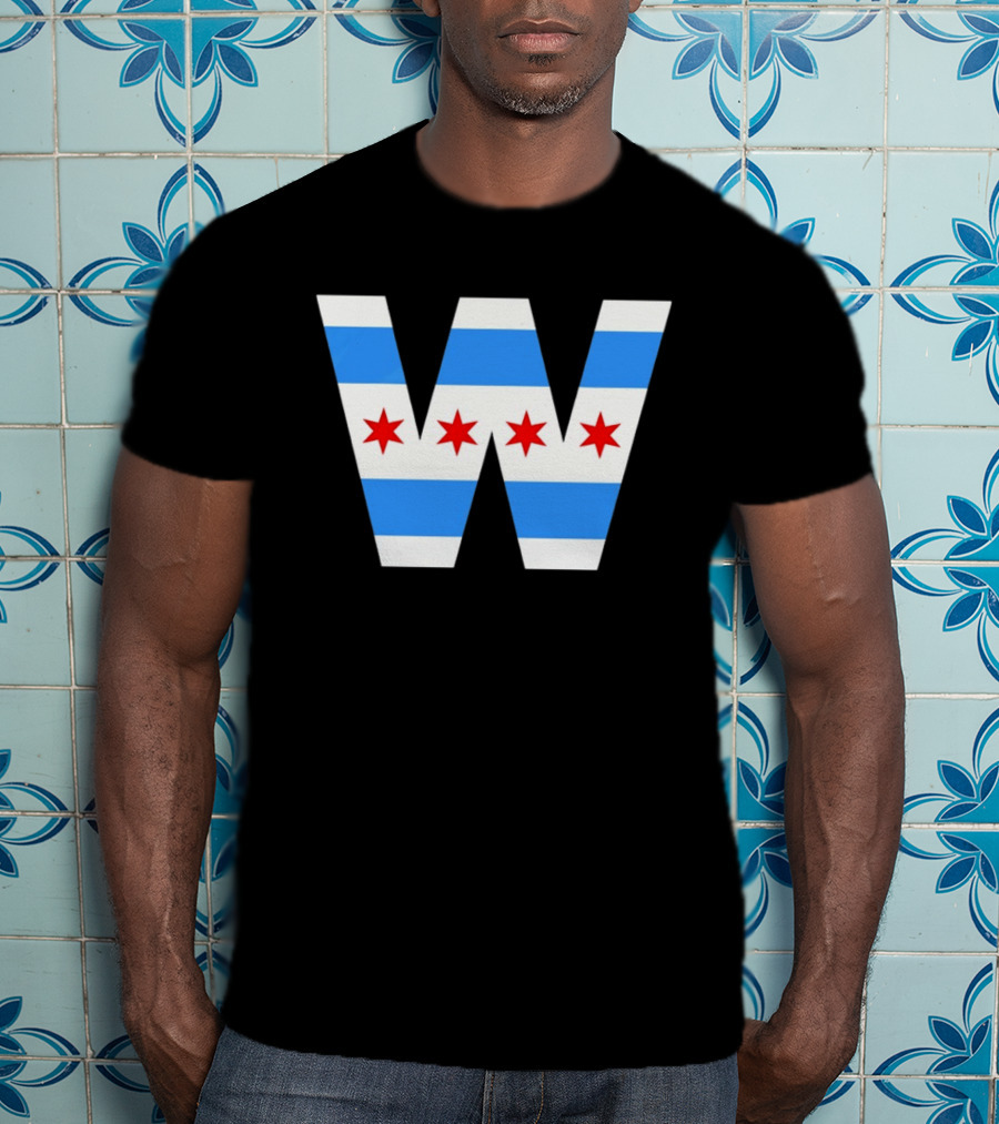 The W Chicago Cubs MLB Baseball 2026 Flag T-Shirt