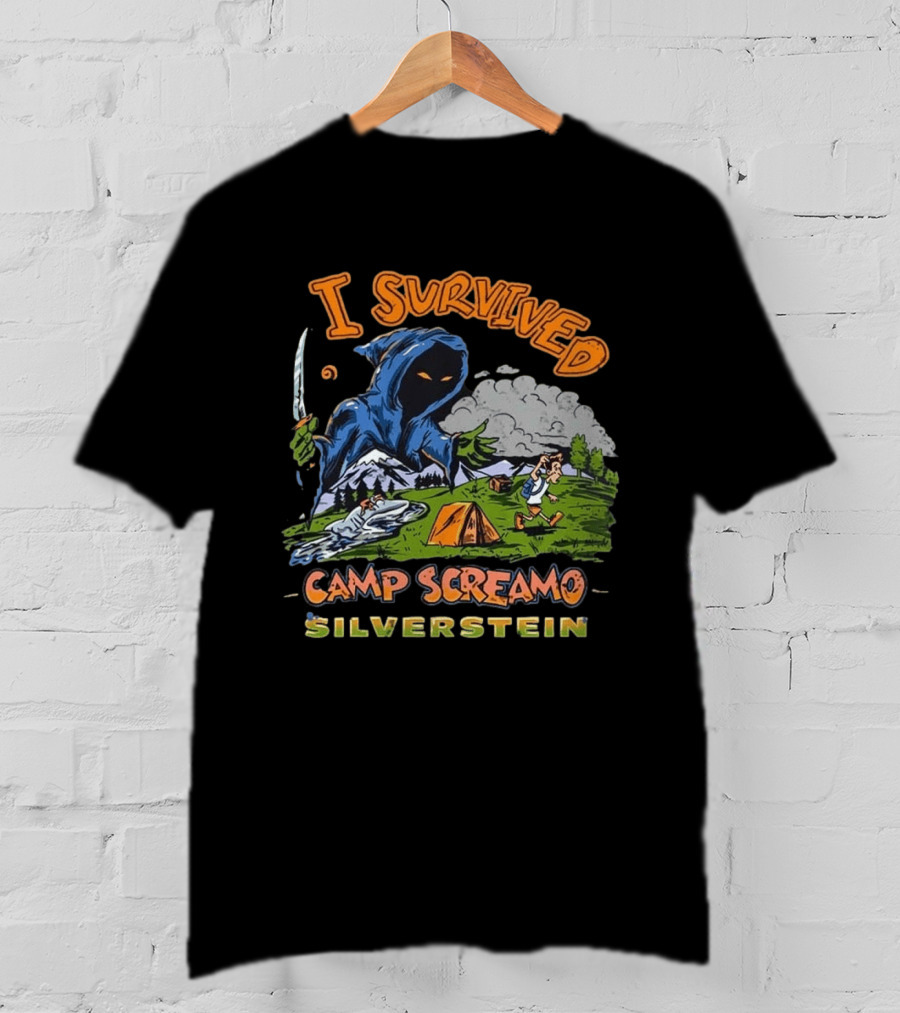 Silverstein I Survived Camp Screamo Tour 2026 North America Camping Adventure T-Shirt