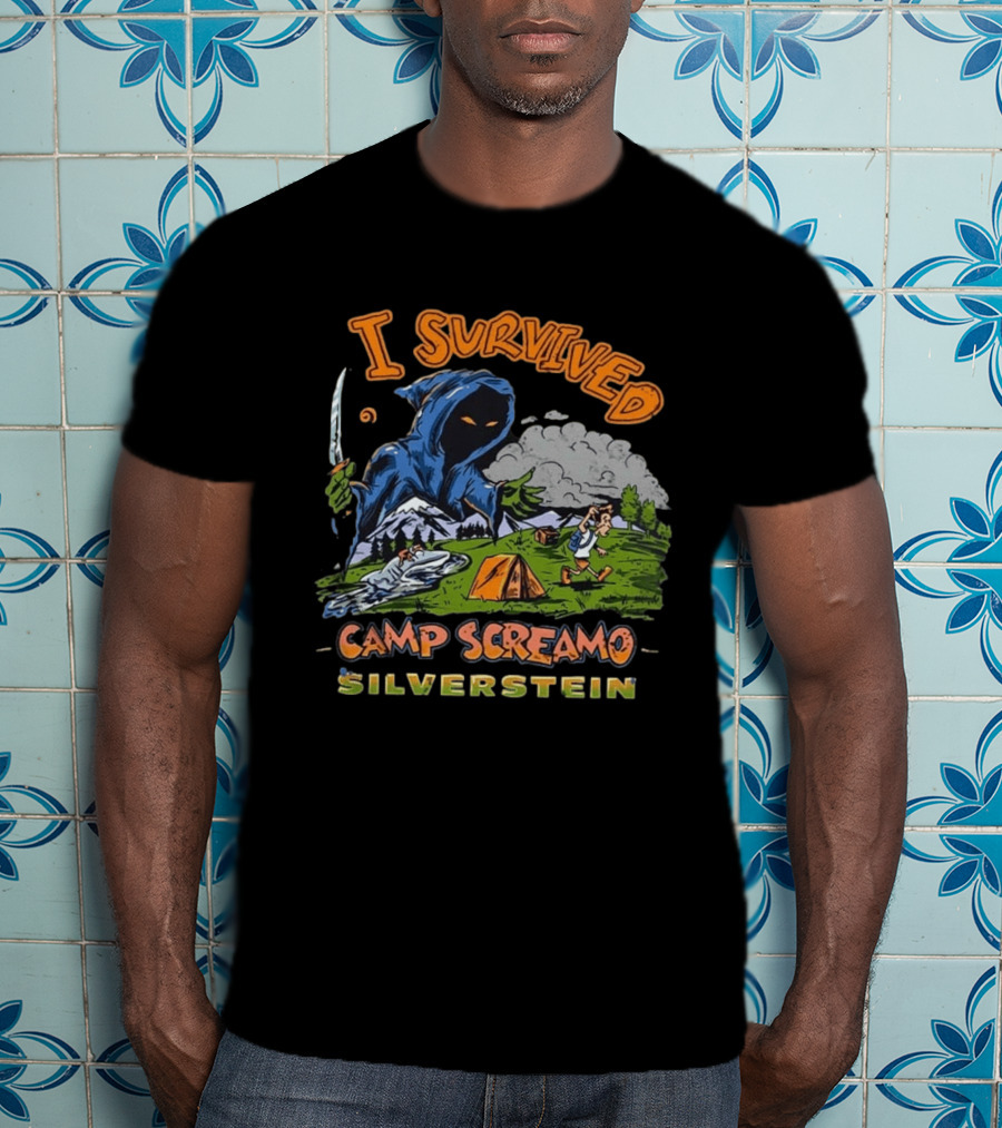 Silverstein I Survived Camp Screamo Tour 2026 North America Camping Adventure T-Shirt