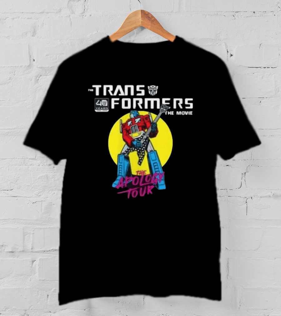Transformers The Movie 40 Years The Apology Tour 2026 Celebration Of Life Concert House Of Blues July 23 San Diego California T-Shirt