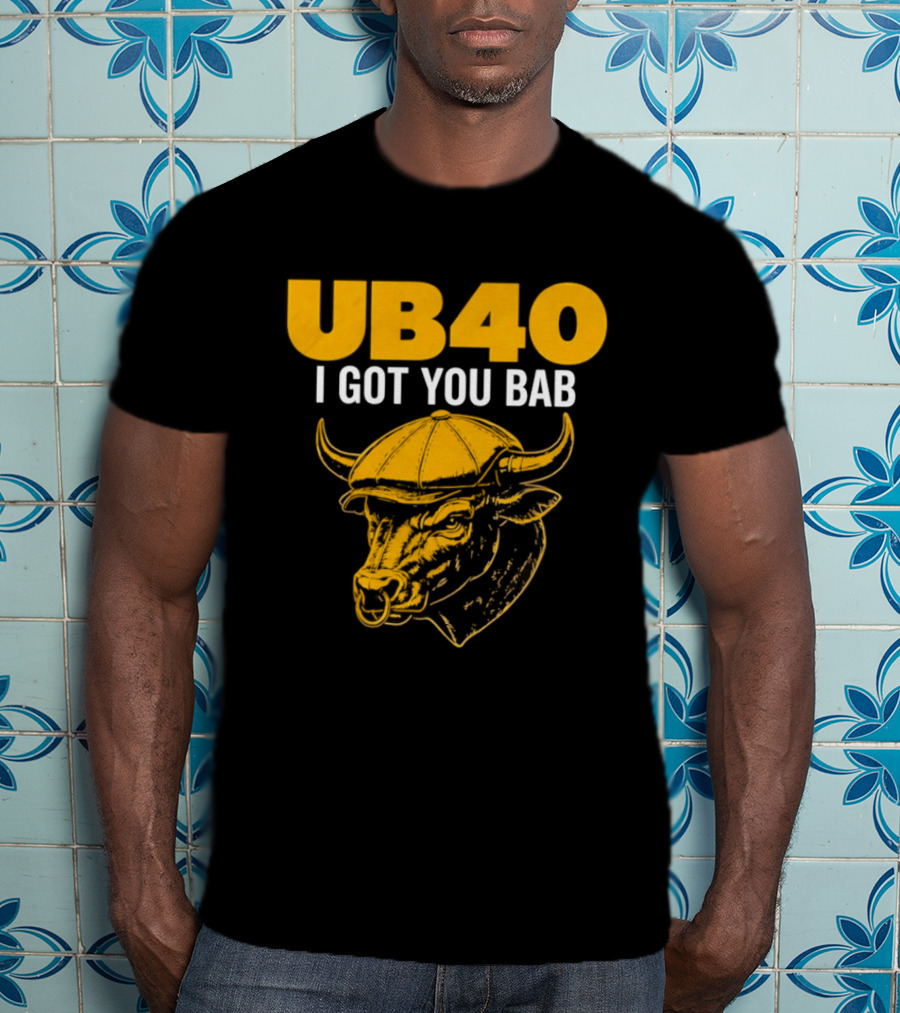 UB40 I Got You Bab With Bull Graphic In Yellow And White T-Shirt