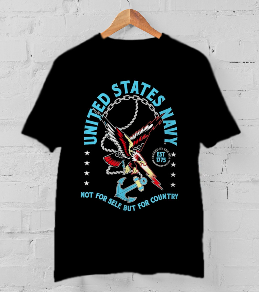 United States Navy Eagle Anchor Established 1775 Not For Self But For Country T-Shirt
