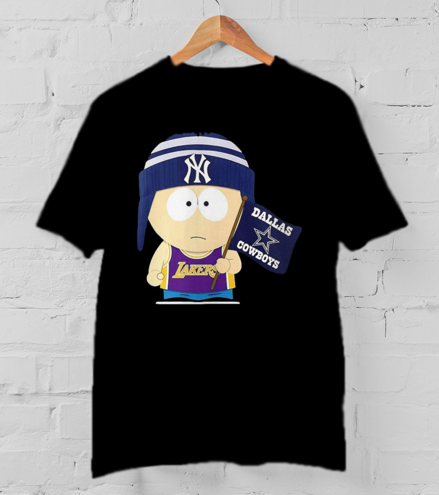 Stan Marsh Lakers Dallas Cowboys Flag Yankees Hat T-Shirt