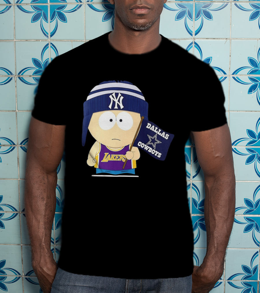 Stan Marsh Lakers Dallas Cowboys Flag Yankees Hat T-Shirt