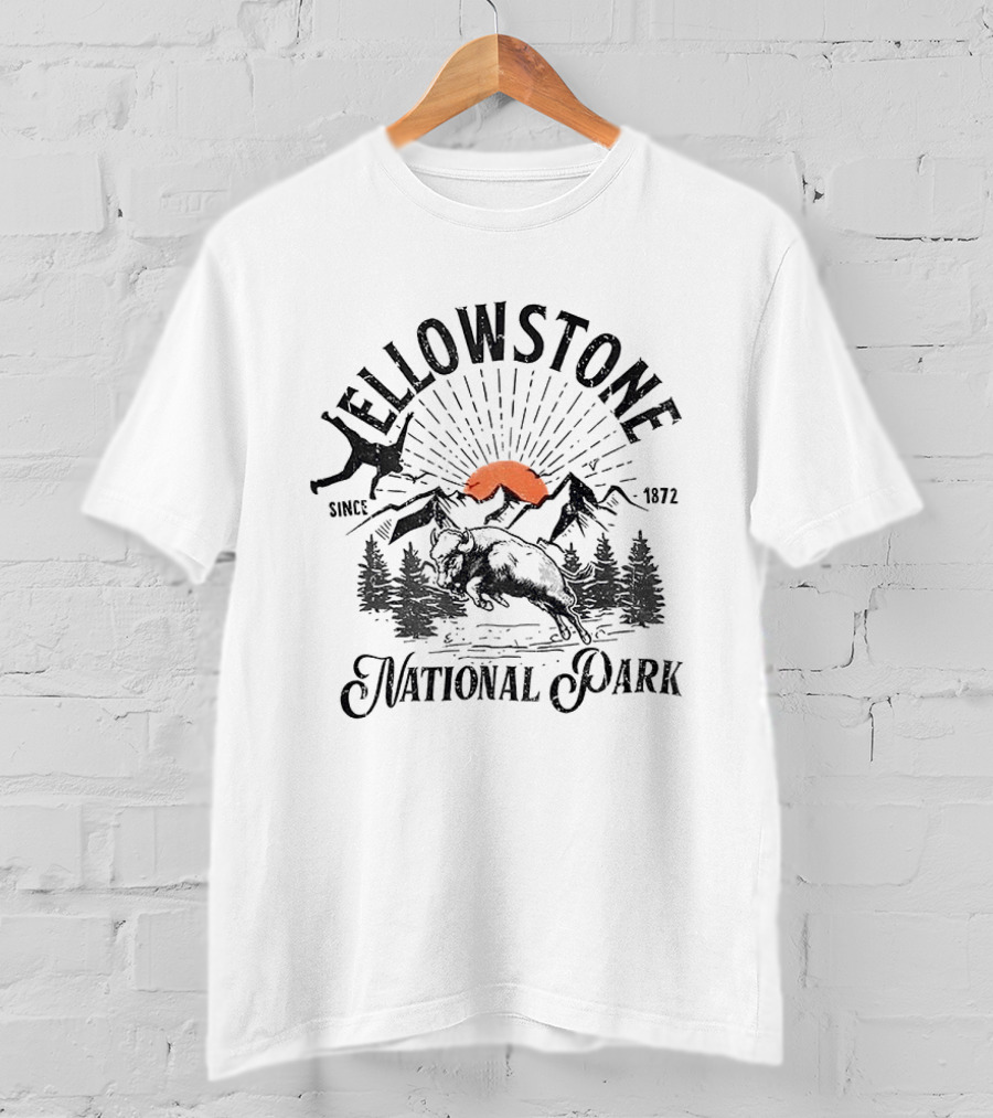 Yellowstone National Park Bison Accident Since 1872 T-Shirt
