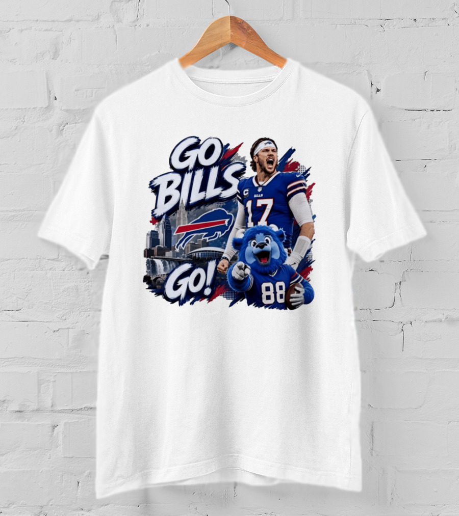 Go Bills Josh Allen Number 17 Buffalo Bills Fan T-Shirt