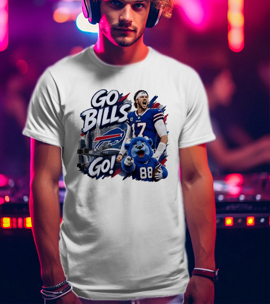 Go Bills Josh Allen Number 17 Buffalo Bills Fan T-Shirt