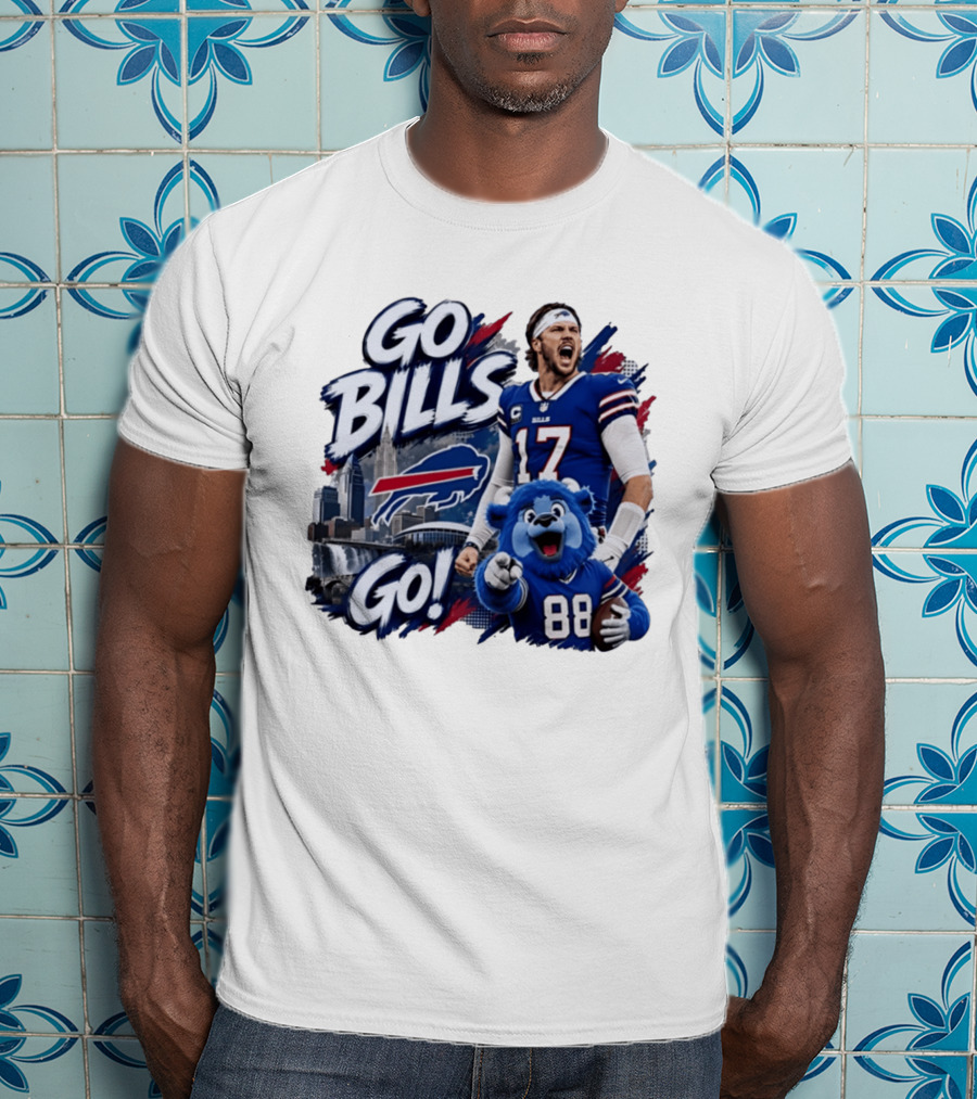 Go Bills Josh Allen Number 17 Buffalo Bills Fan T-Shirt