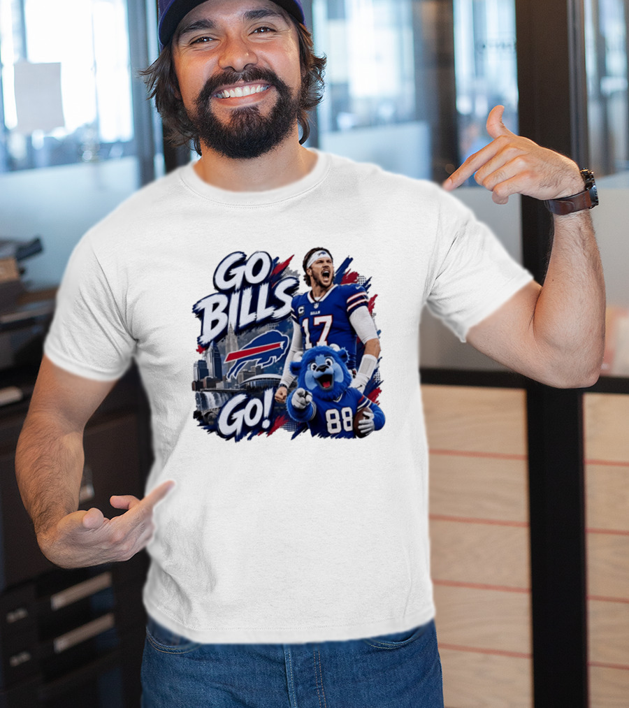 Go Bills Josh Allen Number 17 Buffalo Bills Fan T-Shirt