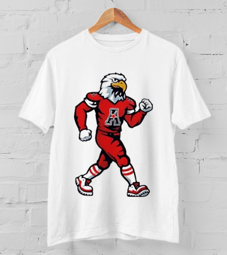 Eagle Running Sport Red Football T-Shirt