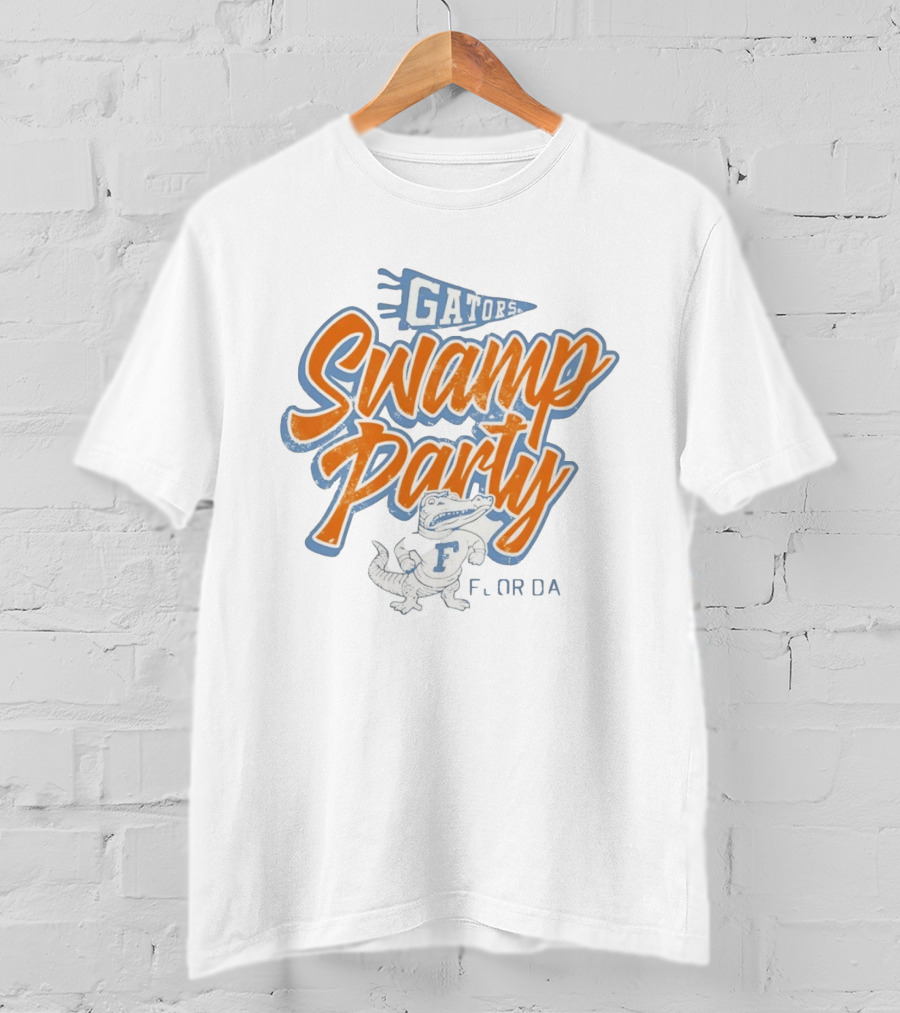 Gators Swamp Party Florida Retro Alligator T-Shirt