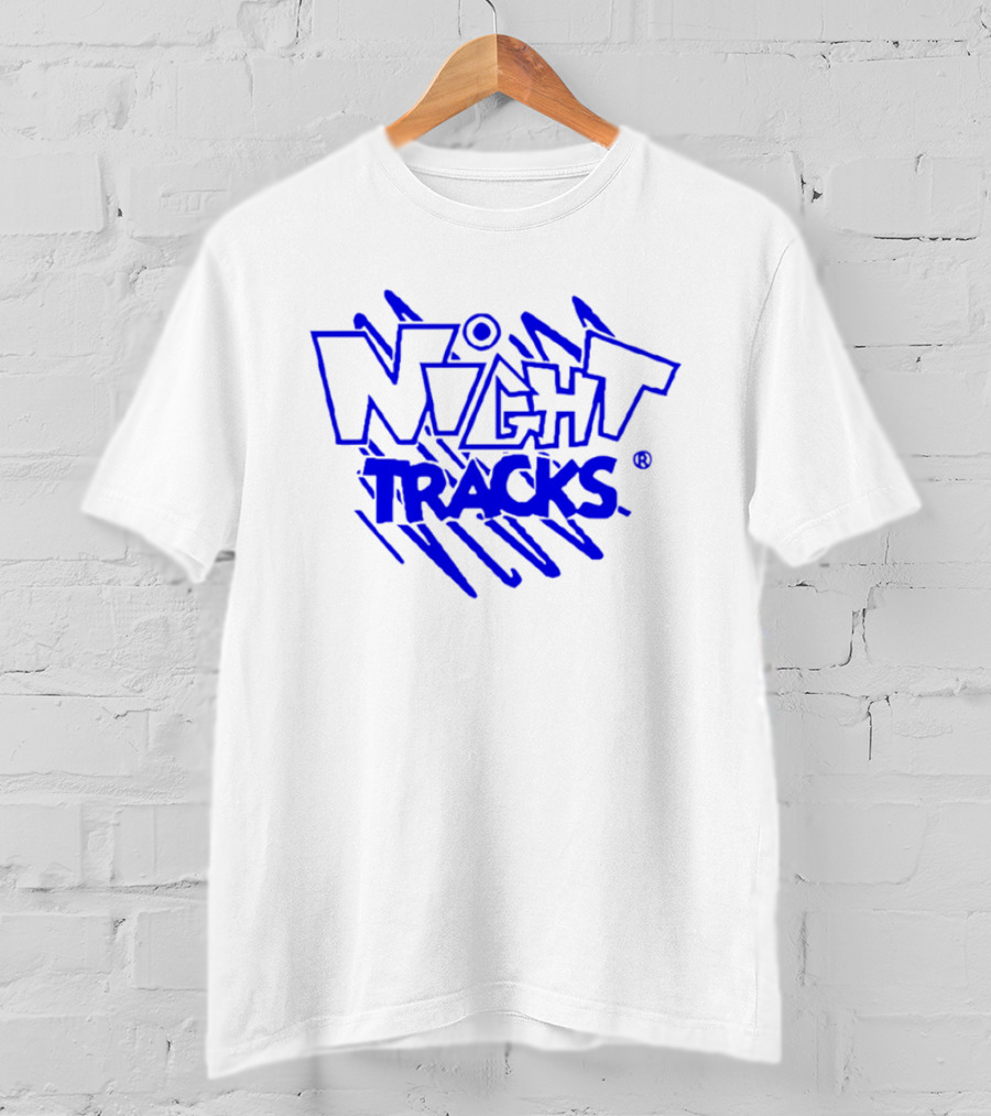 Night Tracks Retro Bold Blue T-Shirt