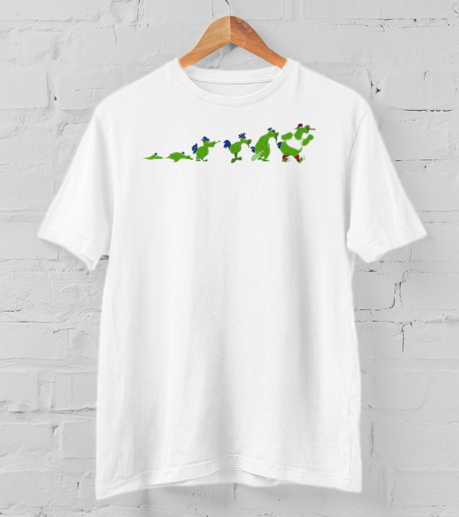 Philadelphia Phillies Phanatic Evolution Chart T-Shirt
