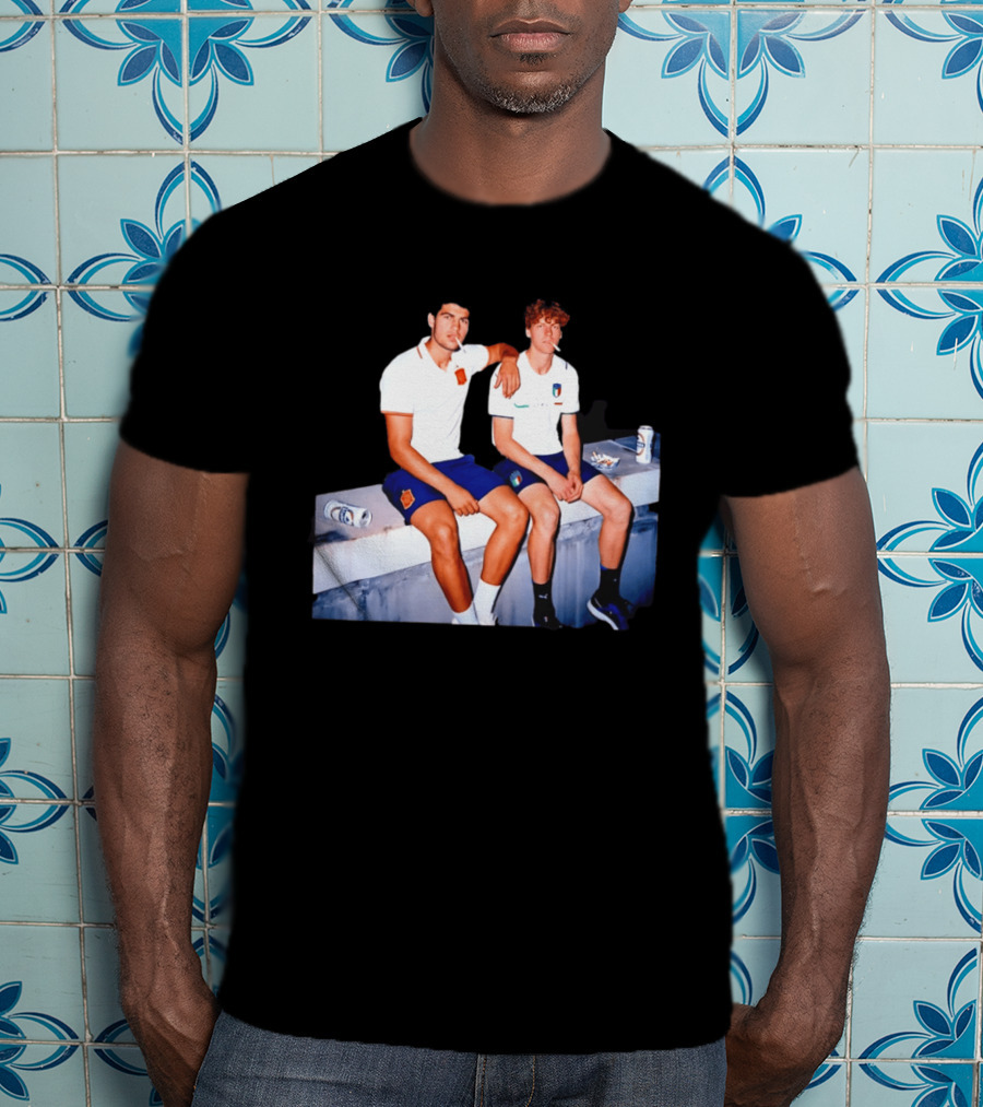 2026 Tennis Spain Italy Carlos Alcaraz Jannik Sinner Smoking T-Shirt