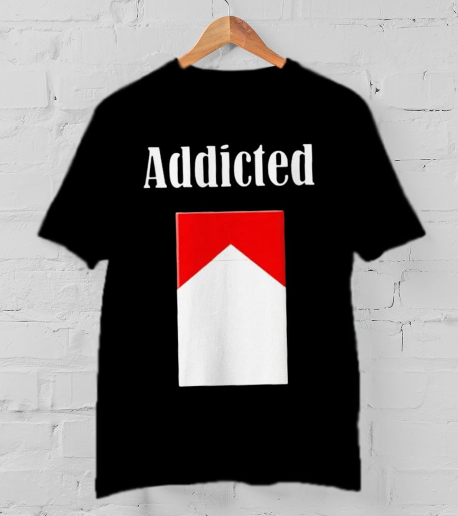 Addicted Cigarette Pack Minimalist Marlboro T-Shirt