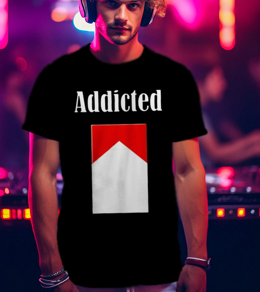 Addicted Cigarette Pack Minimalist Marlboro T-Shirt