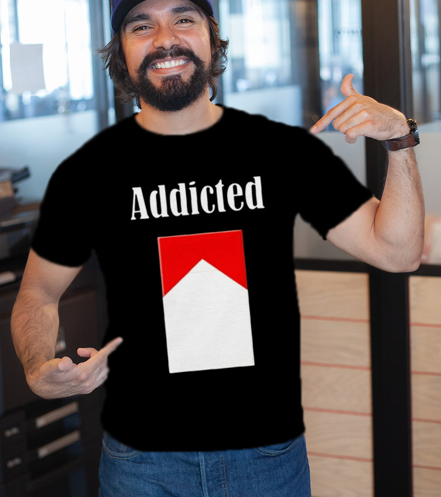 Addicted Cigarette Pack Minimalist Marlboro T-Shirt